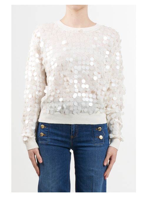 Maglia con paillettes VICOLO | 77003DNATURALE